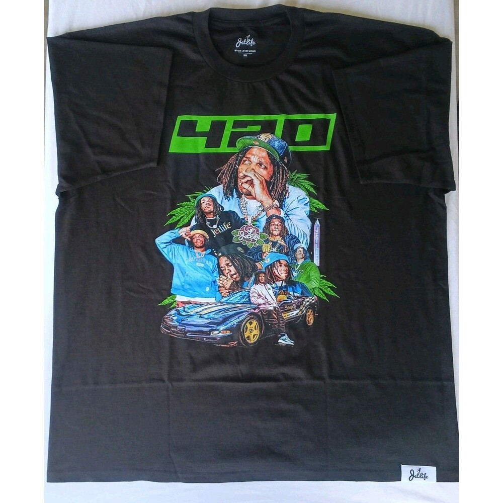 Black Jet Life 4/20 Short-sleeve Graphic T-shirt Size XxxL 3X